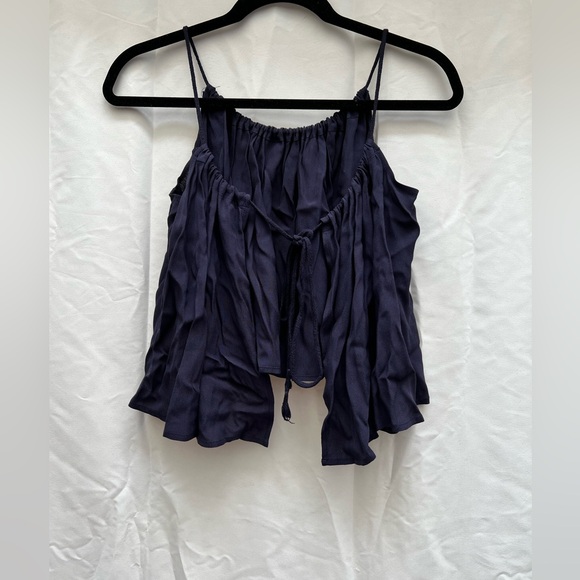 Open Back Pleated Tank Top - Picture 2 of 2